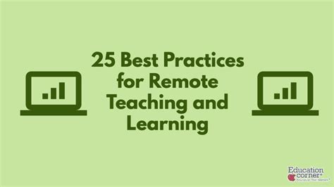 25 Best Practices For Remote Teaching And Learning