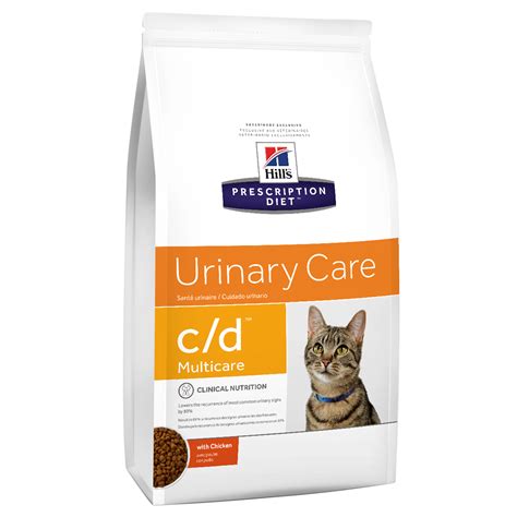 Hill's prescription diet c/d multicare urinary care with chicken dry cat food is specially formulated by hill's nutritionists and veterinarians to support a cat's urinary health clinically tested to lower the recurrence rate of most common urinary signs by 89% Hills Prescription Diet Feline c/d Urinary Care Multicare ...