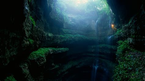 Download Beautiful Wallpaper Of Cave Picture Waterfall River