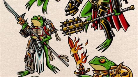 Tattoo Artist Turns Warhammer 40k Horus And Khârn Into Frogs Wargamer