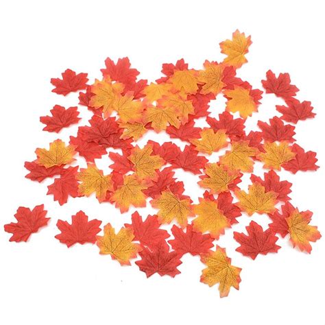 50100pcs Vivid Artificial Silk Maple Leaves Petals For Thanks Giving
