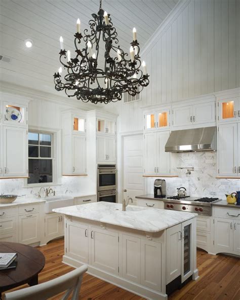 But a higher ceiling may mean higher construction and energy costs. Vaulted Ceiling Kitchen - Transitional - kitchen - Pulliam ...