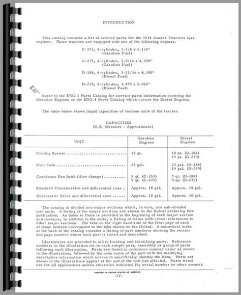 International Harvester 3514 Industrial Tractor Parts Manual