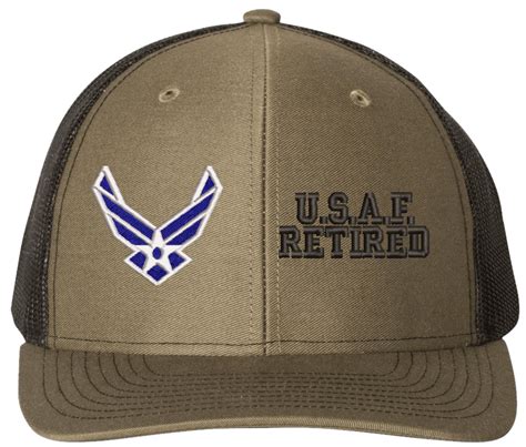 Us Air Force Hap Wings Retired Mesh Back Cap New Usaf Split Caps