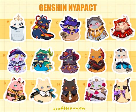 Genshin Nyapact Genshin Impact As Neko Vinyl Die Cut Sticker Etsy
