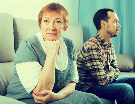 elderly mother and son quarrel stock image image of middle reconcile 90681165