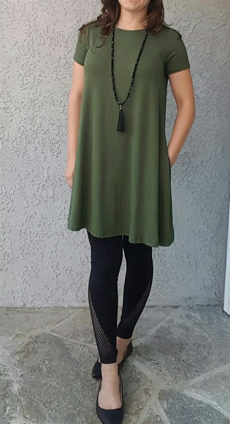 Olive Tunic By Agnes And Dora With Black Leggings From Target Ootd