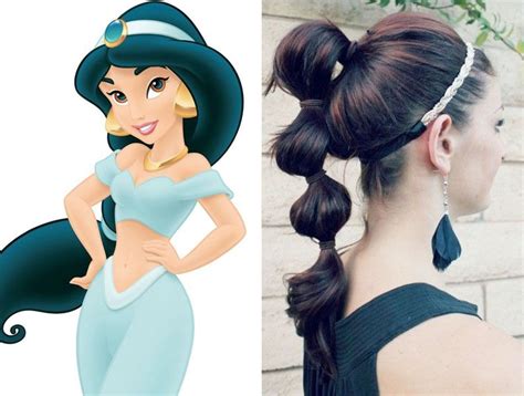 Disney Princess Inspired Hair Ideas Jasmine Hair Prom Hair Tutorial Princess Inspired