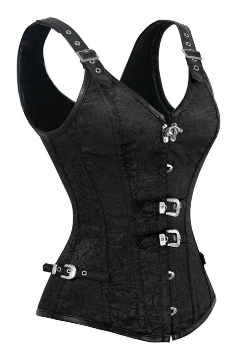 Kimring Womens Gothic Steampunk Jacquard Overbust Corset Vest With Buckles In 2023 Corset