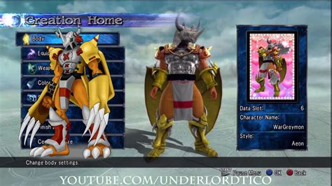 Soul Calibur 5 Digimon Wargreymon Character Creation Youtube