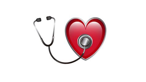 Heart And Stethoscope Video Animation Stock Footage