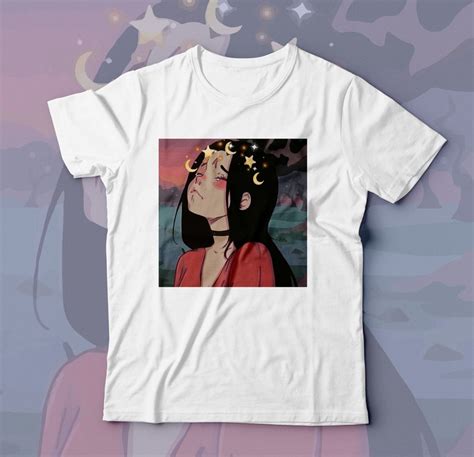 90s Anime Sad Girl T Shirt Retro Anime Shirt Tumblr Anime Etsy
