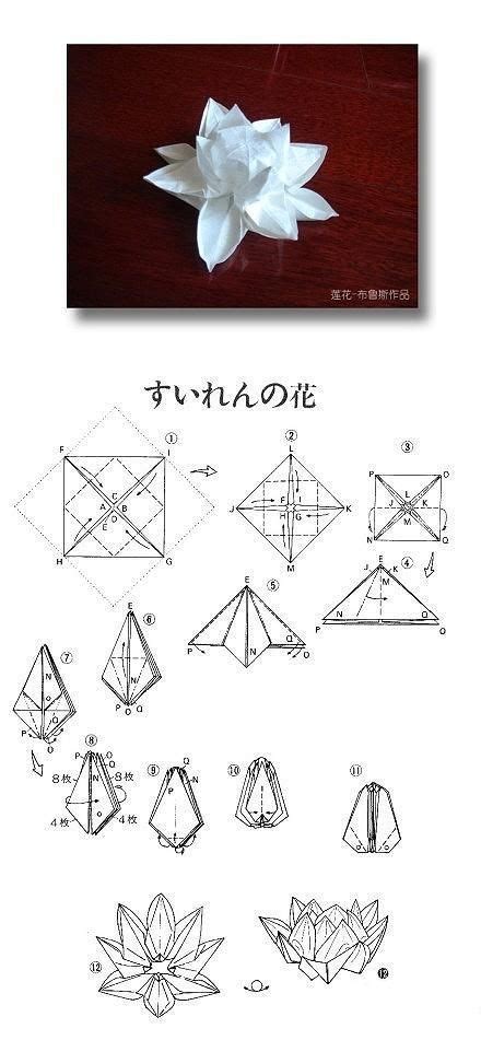 Origami Lotus Flower Instructions Manualidades Tutorial De Origami