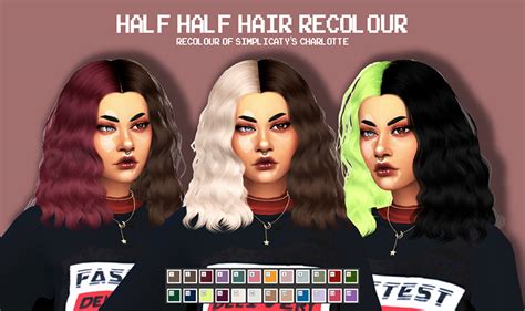Sims 4 Split Dye Hair Cc Male Dd0