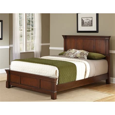 Home Styles Aspen Rustic Cherry King Panel Bed At