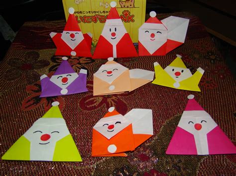 Origami Maniacs Three Different Kinds Of Origami Santa Claus