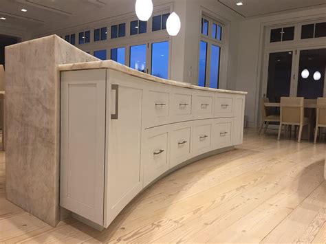 Exceptional Curved Kitchen Craft Maid Handmade Custom Cabinetry