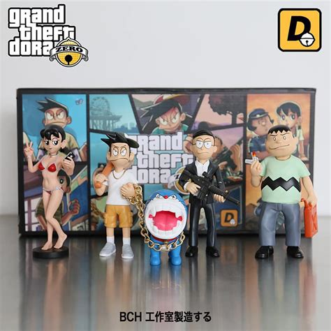 Grand Theft Dora X Gta Doraemon Figure Shopee Thailand