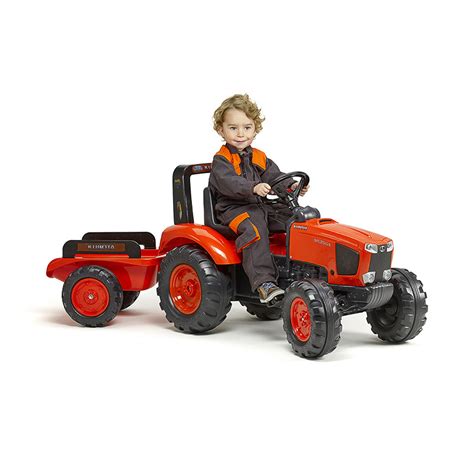 Kubota Tractor With Trailer Falk Toys That Rolls
