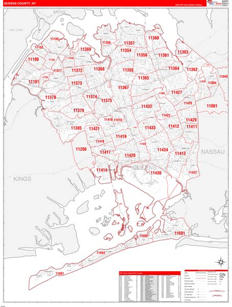 Queens County Map New York Zip Codes Gambaran