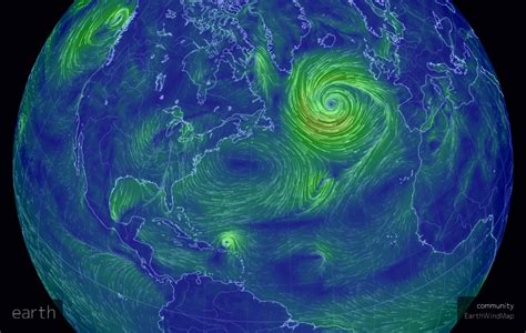 Global Wind Map Shows Massive Storm In The North Atlantic Climate And