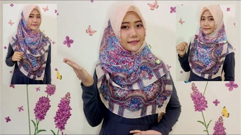 19 Tutorial Hijab Segi Empat Menutup Dada Square Hijab Gampang