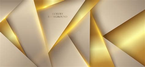 3d Modern Luxury Banner Template Design Golden Stripes Pattern Stock