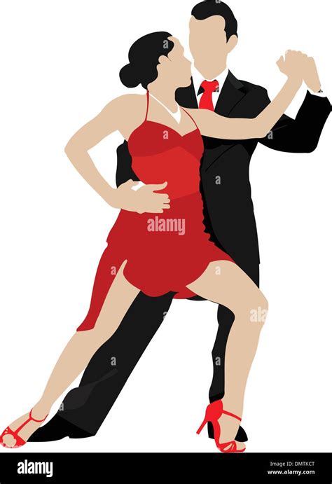 Couples Dancing A Tango Stock Vector Image And Art Alamy