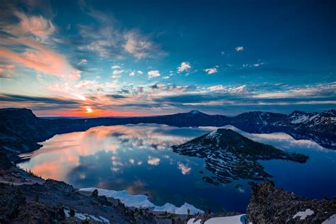 X Crater Lake Oregon X Resolution Hd K Wallpapers Images