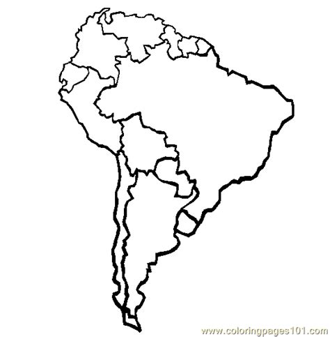 South America Coloring Page Free Maps Coloring Pages