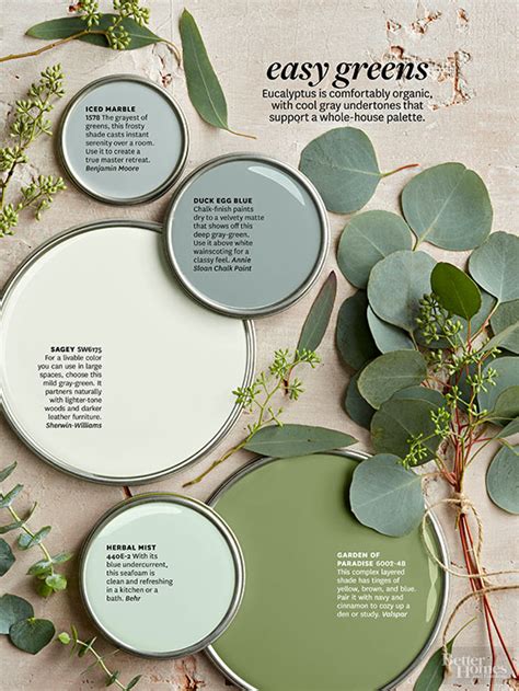 Green Paint Color Palette Easy Greens Interiors By Color