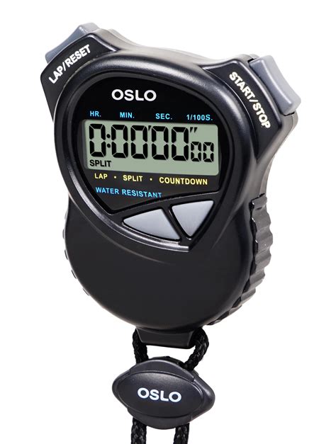 Oslo Stopwatch With Countdown Timer Black Sports And Outdoors