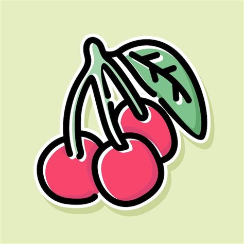 Premium Vector Cherry Cartoon Design