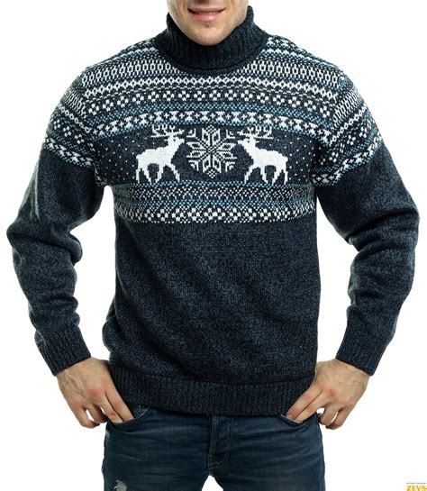 Мужской свитер с оленями, новогодний, красный купить в интернет ...