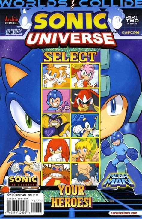 Sonic Universe 51 Vg Archie Low Grade Comic Worlds Collide 2 Mega