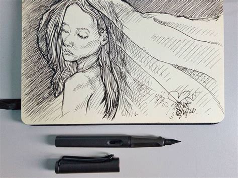 Unrequited Love Sketch Drawing Art Illustration Fountainpen Lamy