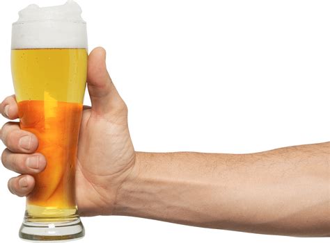 Hand Holding Pint Beer Transparent Png Stickpng