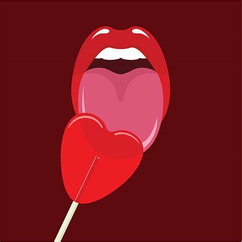 Mouth Licking Lollipop Illustrations Royalty Free Vector Graphics