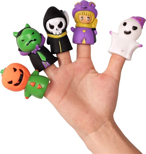 Derayee 5 Pcs Halloween Finger Toys Set Party Bag Fillers Party Favors