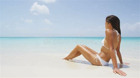 Beach Body Woman Sunbathing On Vacation Babe In Bikini Stock Footage Video Of Relaxing