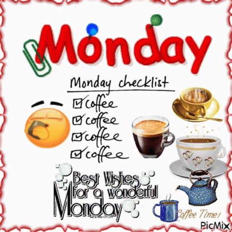 Best Happy Monday Animated Gifs With Coffee For The Funniest Blog My