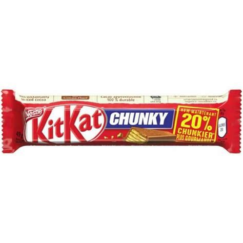 Kit Kat Chunky Original Chocolate Bars 49g17 Oz X 12 Bars From