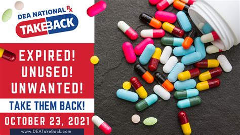 National Prescription Drug Take Back Day Event October 23 2021