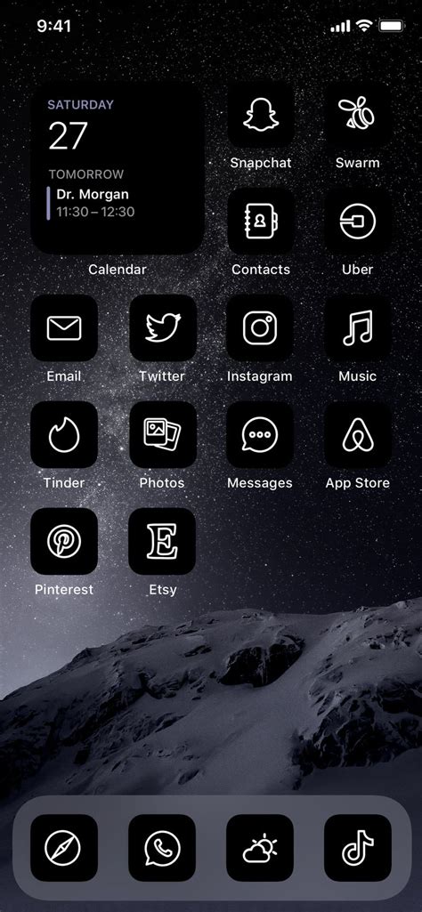 The black & white sleek and sharp ios 14 icon pack is perfect for photographers, bloggers, youtubers, and anyone in need of a fresh new icon set for modern use and now on the new ios 14 app icons. 120 Black Aesthetic App Icon Covers for iOS 14 Home Screen ...