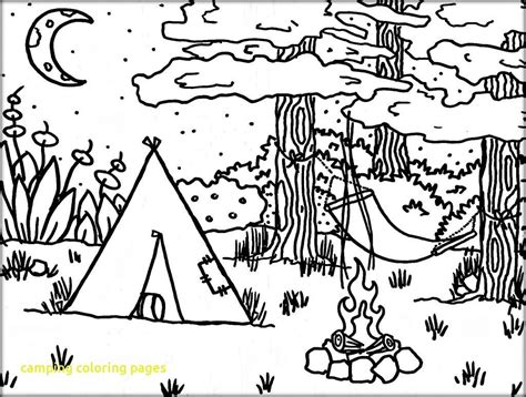 Camping Coloring Pages To Print At Free Printable