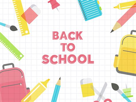 Back To School Poster Template 664425 Vector Art At Vecteezy