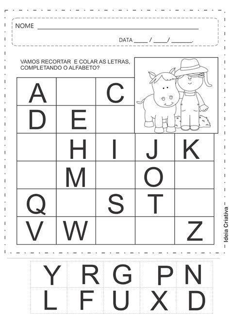 Atividades Para Educação Infantil Com Alfabeto Para Imprimir Mensagens e Atividades