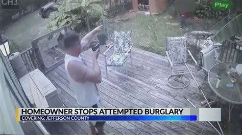 homeowner stops attempted burglary youtube