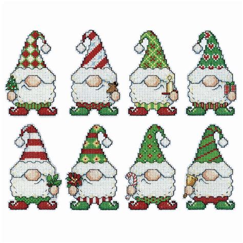 Design Works Gnome Ornaments Counted Cross Stitch Kit