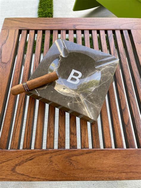 Genuine Marble Four Cigar Ashtray Smoker Gift Outdoor Etsy